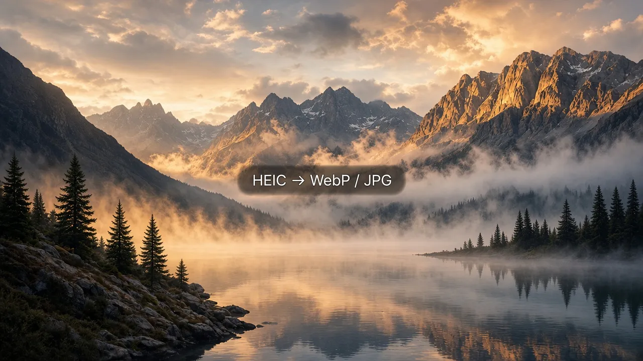 휴대폰 사진첩의 HEIC와 Live Photo를 웹·스토어에 올릴 수 있는 WebP / JPG로 변환하는 방법의 커버 이미지