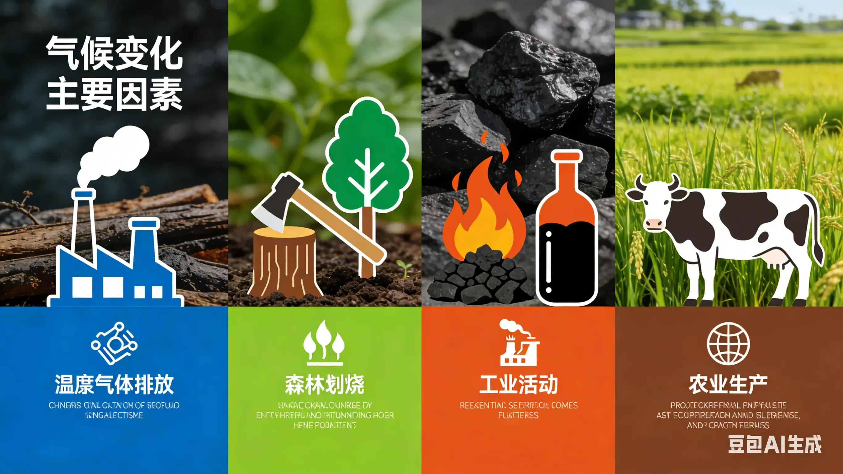 气候变化信息图 Infografik zum Klimawandel